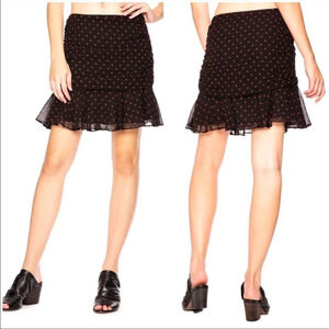 Veronica Beard polka dot ruffle mini skirt